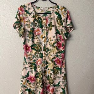 Loft floral mini dress